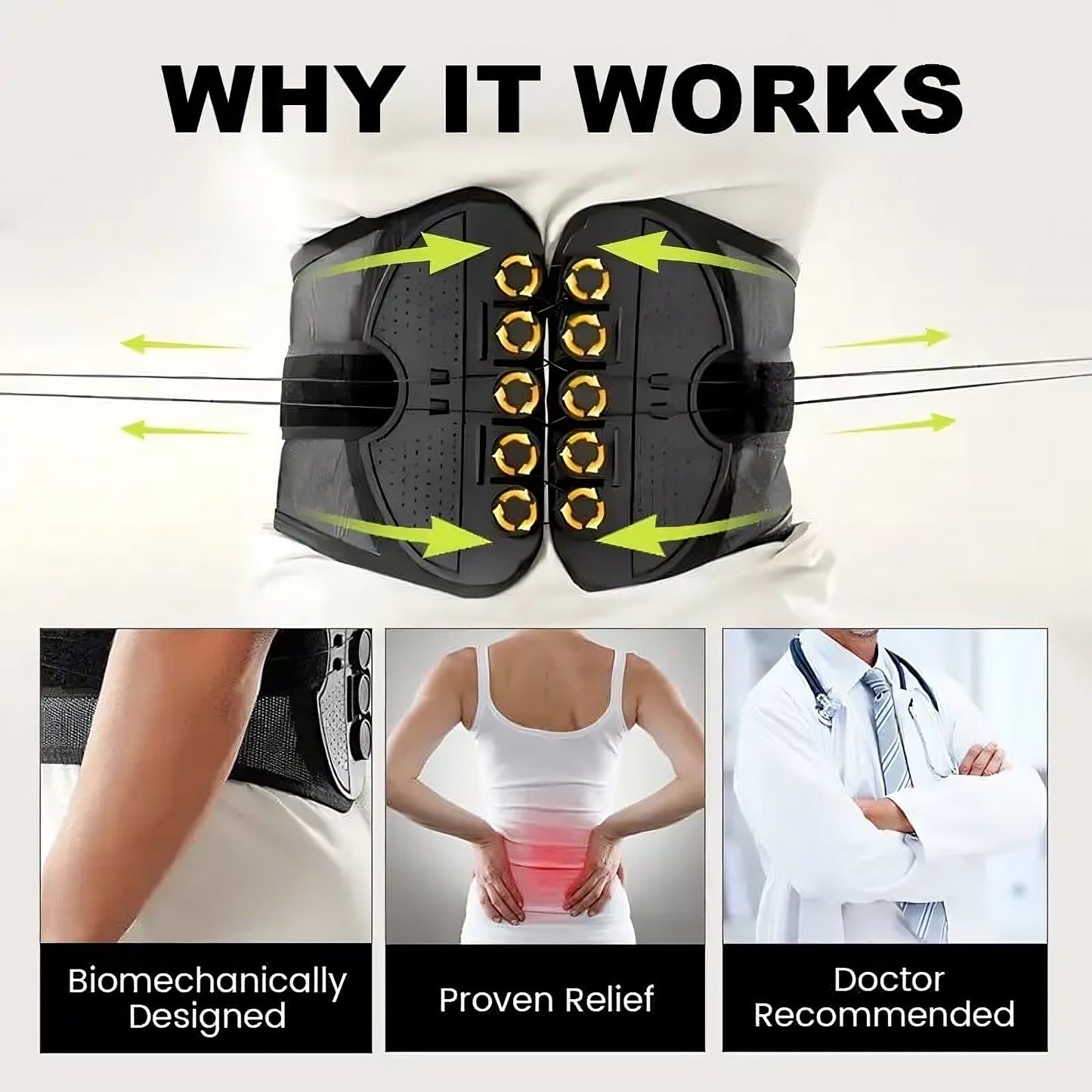 Adjustable Lumbar Support Back Brace